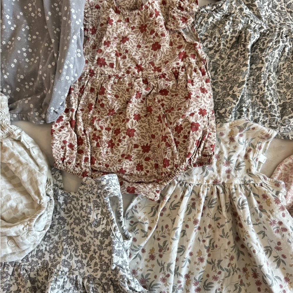 6 piece 0-3m & 3-6m Rylee + Cru / Quincy Mae baby girl bundle